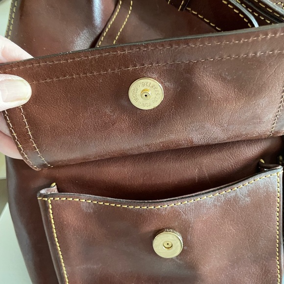 Dooney & Bourke Rich Brown Leather Satchel - Picture 9 of 12